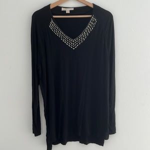 Michael Kors black high, low tunic size L